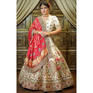 silk wedding lehenga